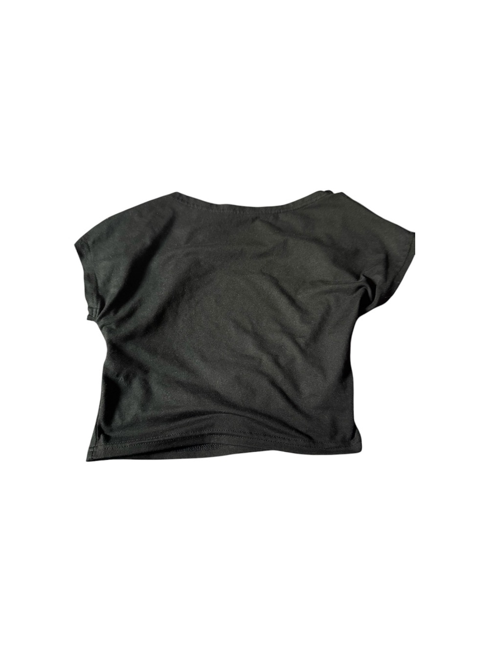 Black Women's Short Sleeve Scoop Neck Top